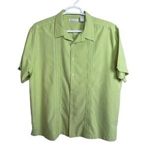 Cubavera Men's Sz XXL Green Short Sleeve Button Up Shirt